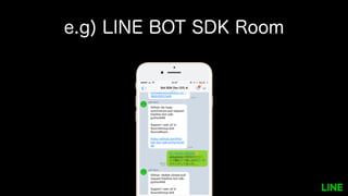 e.g) LINE BOT SDK Room
 
