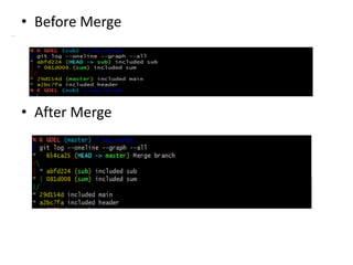 • Before Merge
• After Merge
 
