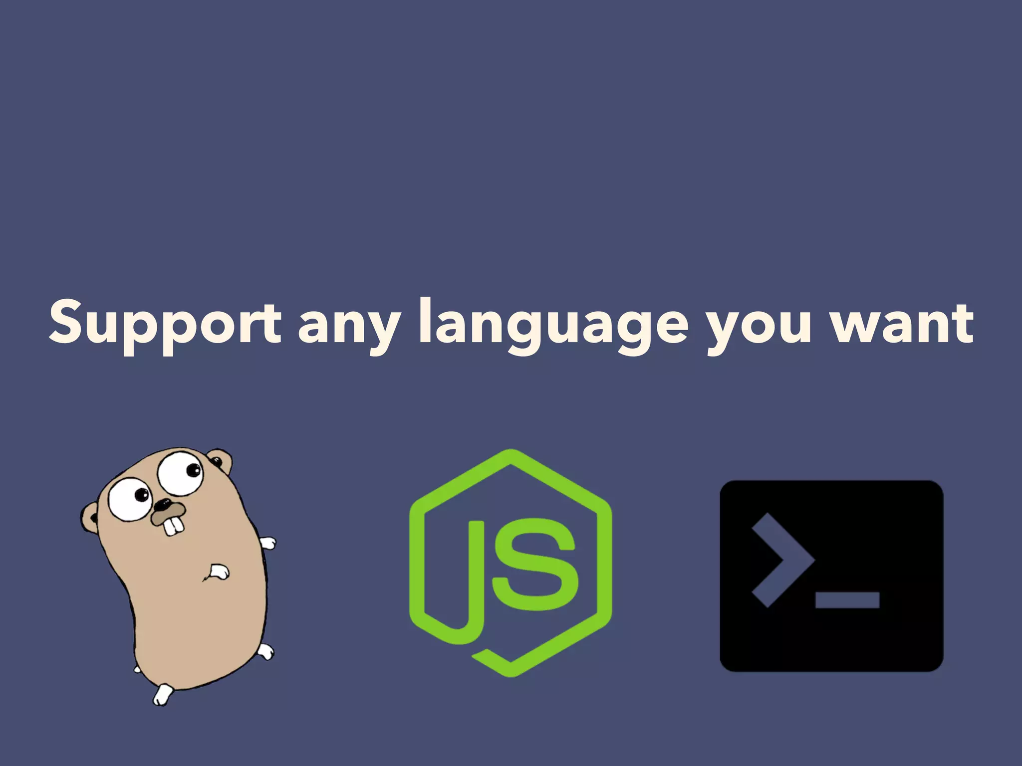Support any language you want
 