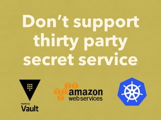 Don’t support
thirty party
secret service
 