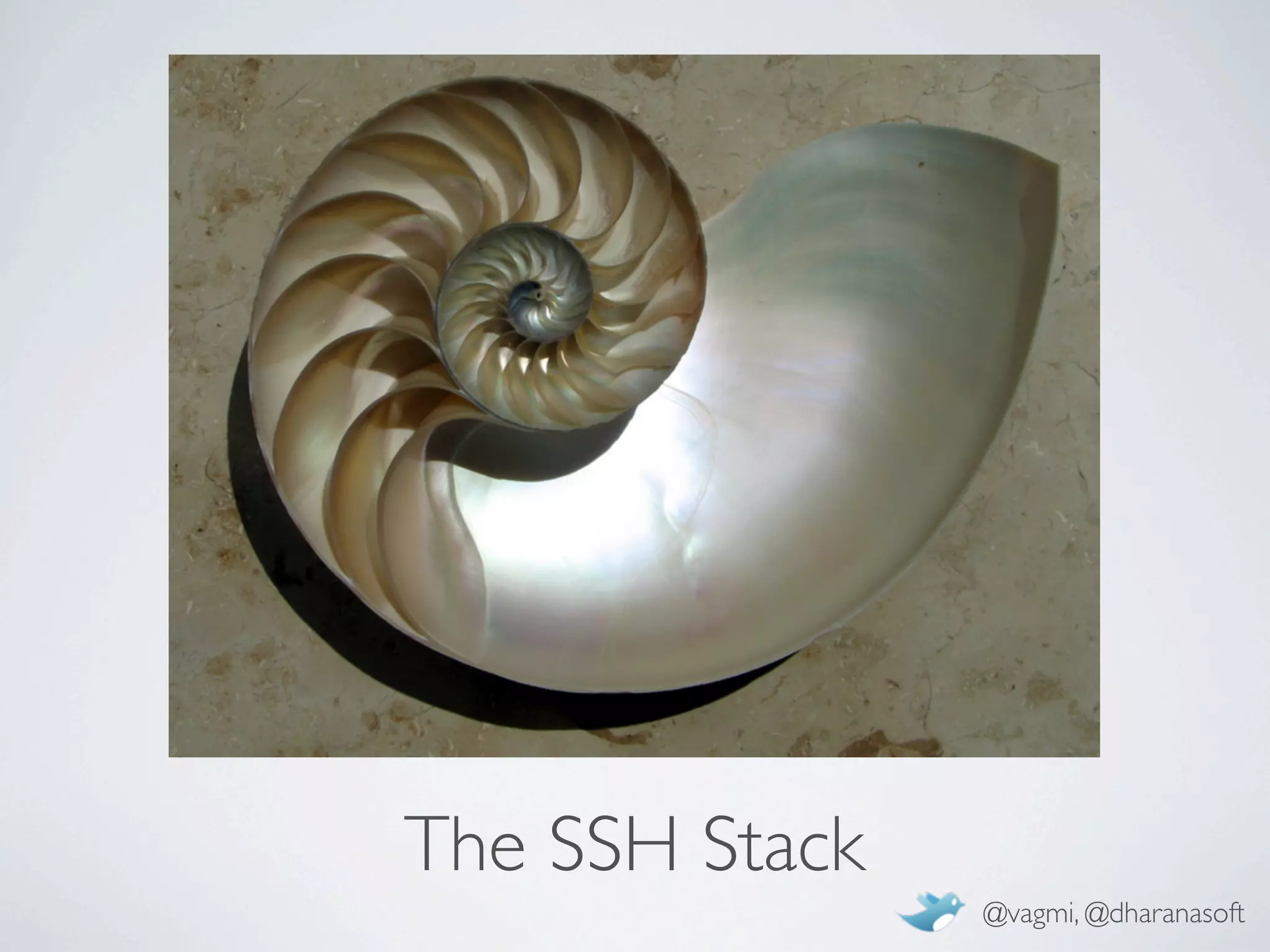 The SSH Stack
                @vagmi, @dharanasoft
 