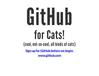 GitHub for Cats!