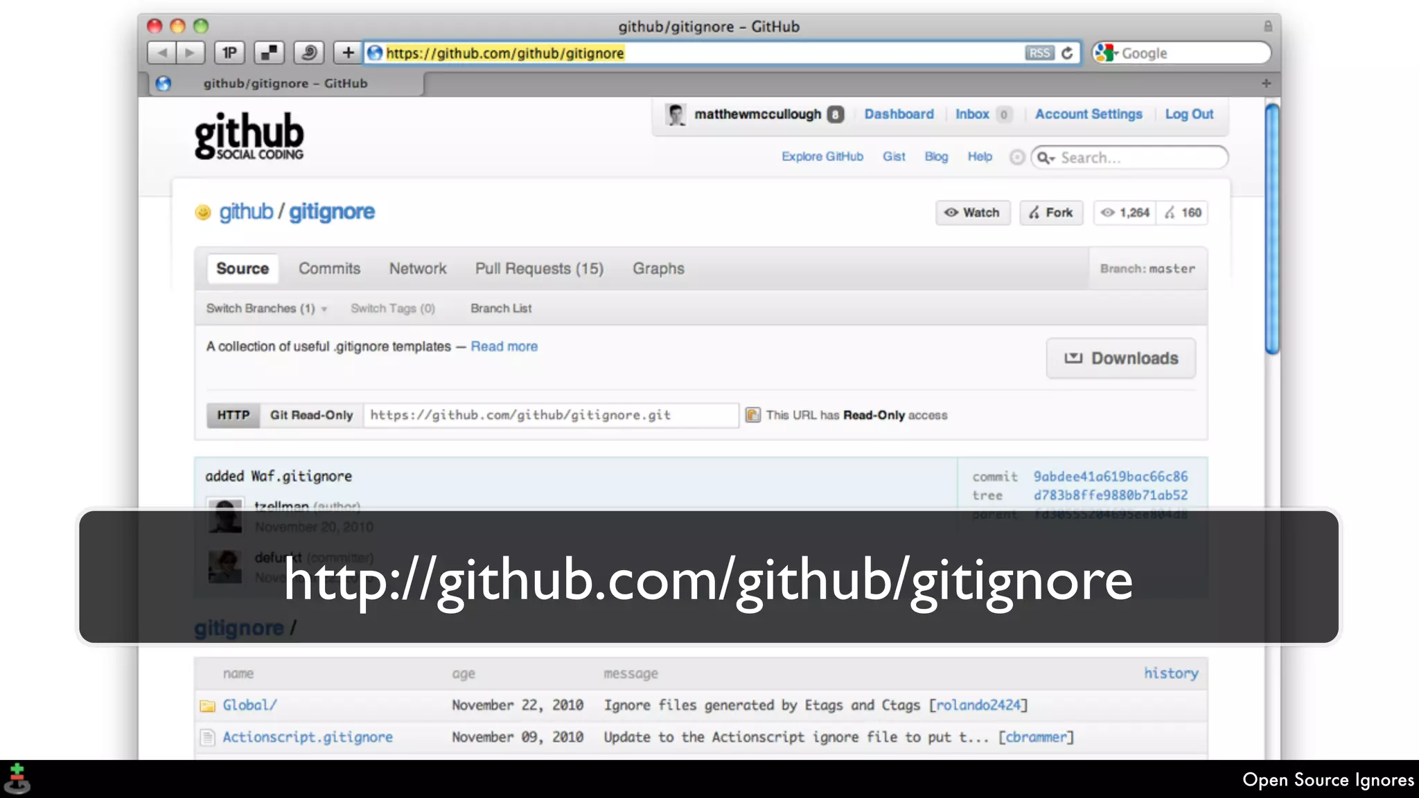 Open Source Ignores
http://github.com/github/gitignore
 