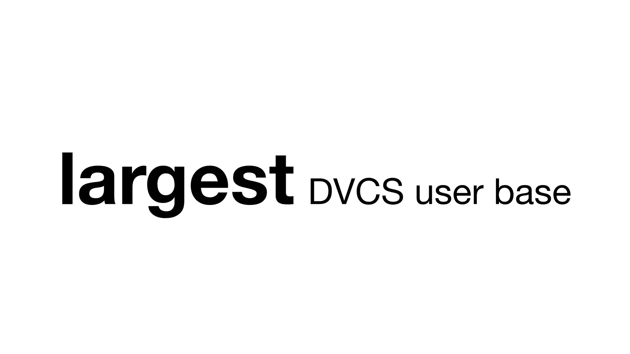 largest DVCS user base
 