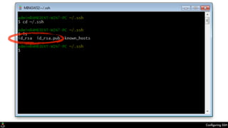Conﬁguring SSH
 