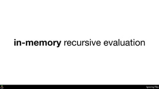 Ignoring Files
in-memory recursive evaluation
 