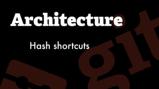 Architecture
Hash shortcuts
 