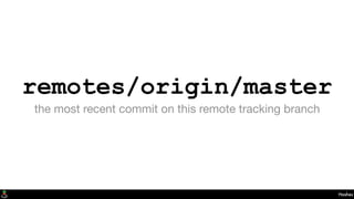 remotes/origin/master
the most recent commit on this remote tracking branch
Hashes
 