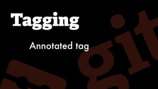 Tagging
Annotated tag
 