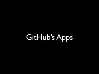 GitHub’s Apps
 