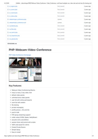 Git hub videowhisper-php-webcam-video-conference_ video conference_ web ...
