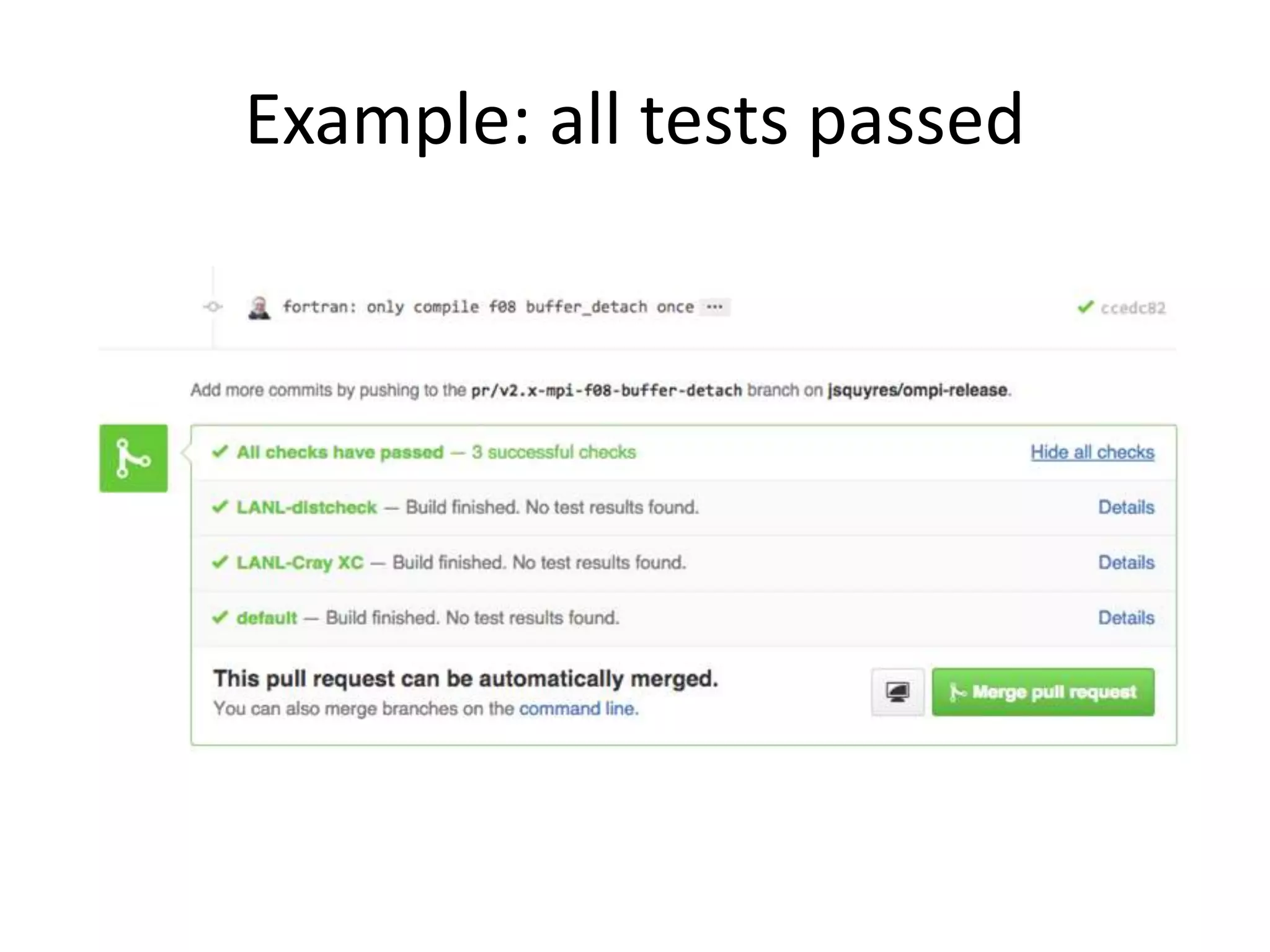 A common Github webhook use
Your serverGithub servers
A pull request
was just opened
Kick off a build
of the pull request
and test the result
Send results
back to Github
 