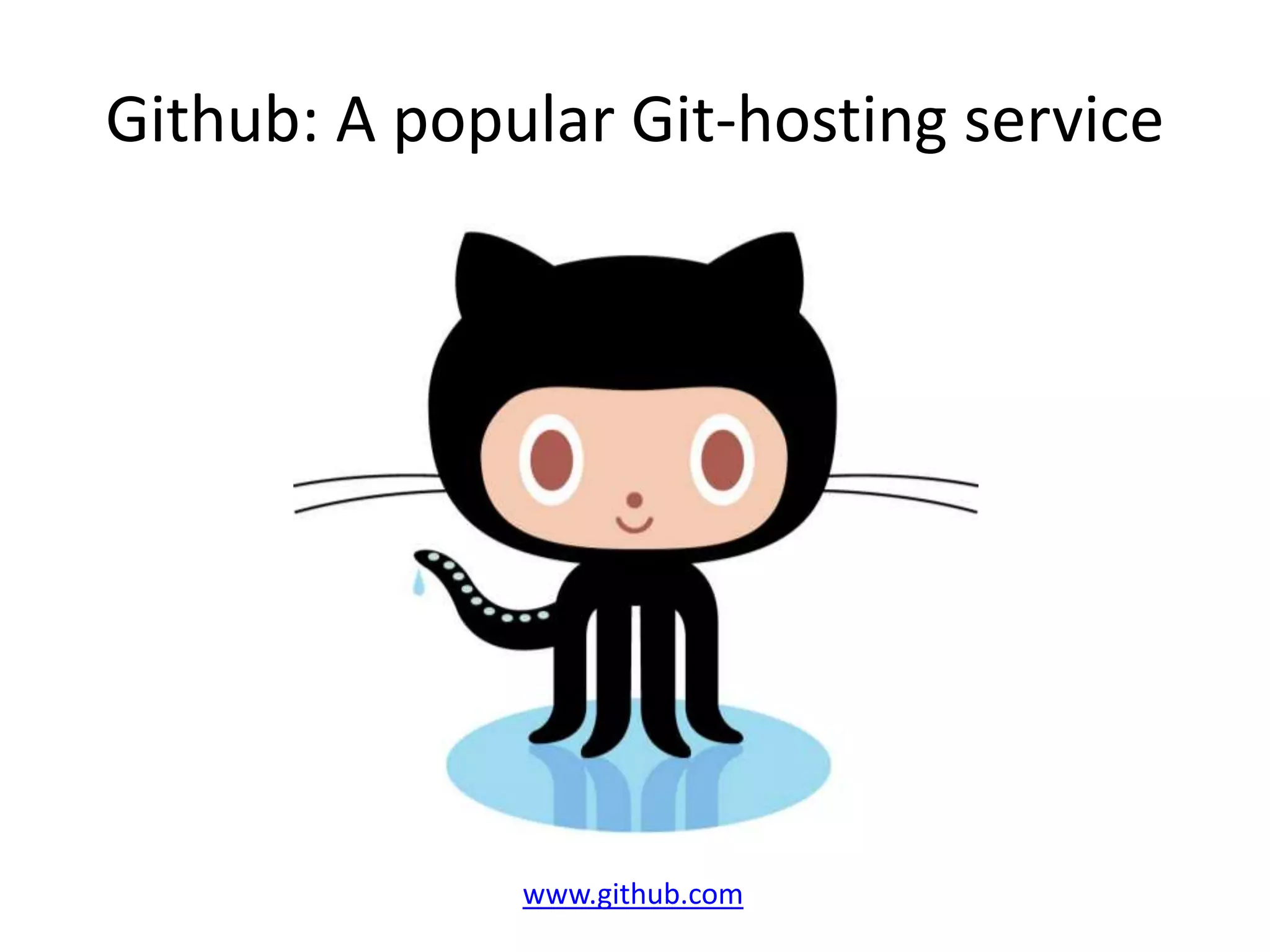 Github: A popular Git-hosting service
www.github.com
 
