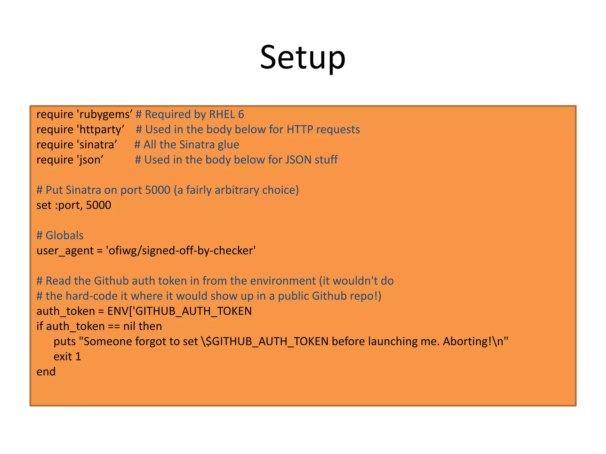 Example PR with Badness
Why is this one marked bad?
 