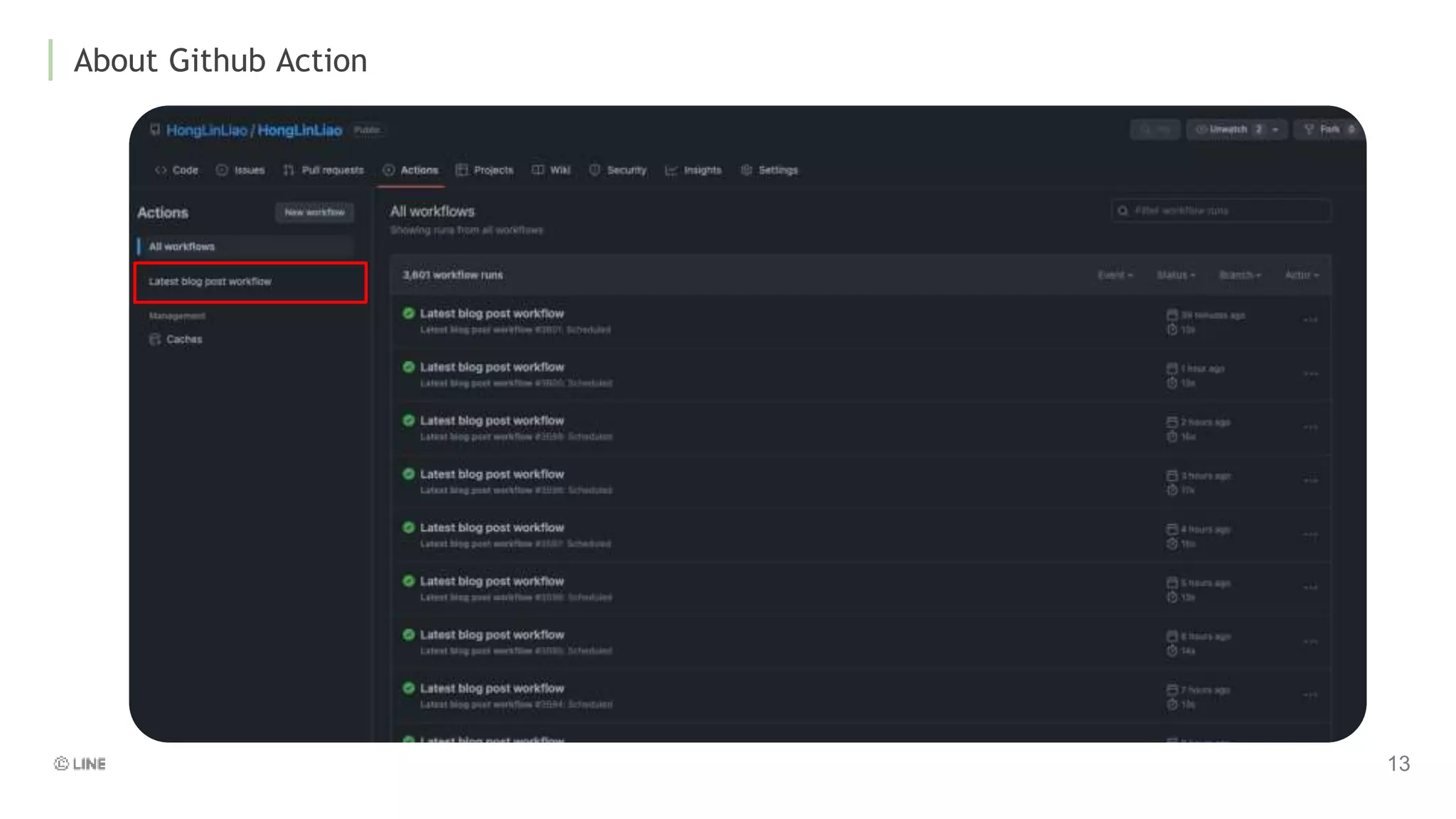 About Github Action
.github/workflows > YAML
 