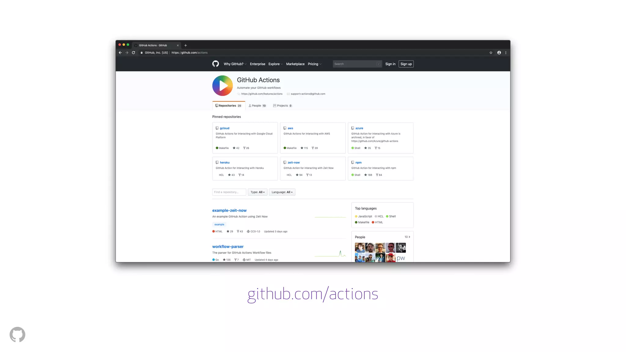 github.com/actions
 