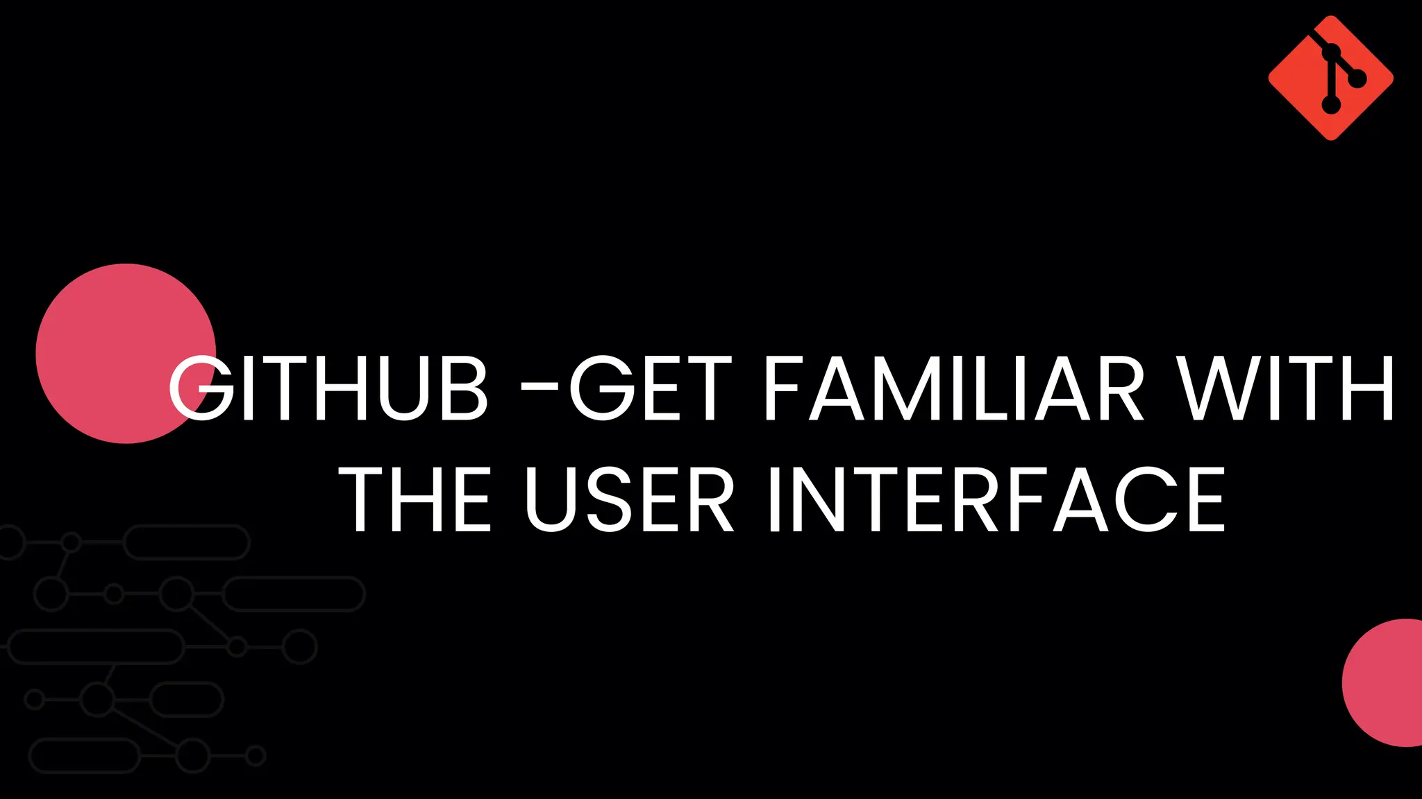 GITHUB -GET FAMILIAR WITH
THE USER INTERFACE
 