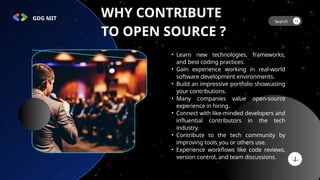 GitHub and Open Source - GDGoC MIT Anna University | PPT