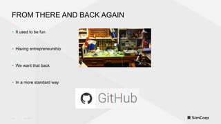 GitHub constellation 2017 SimCorp | PDF