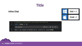 AI assisted R coding using Github Copilot | PPTX