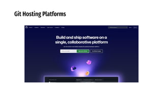 Git Hosting Platforms
 