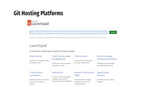 Git Hosting Platforms
 
