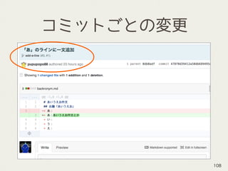 コミットごとの変更
108
 