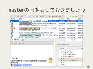 masterの同期もしておきましょう
168
 