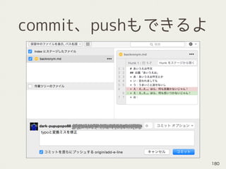 commit、pushもできるよ
180
 