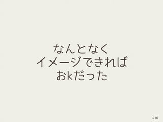なんとなく
イメージできれば
おkだった
216
 