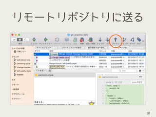 リモートリポジトリに送る
31
 