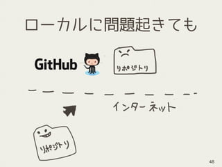 ローカルに問題起きても
48
 