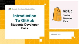github student developer pack with student benifits | PDF