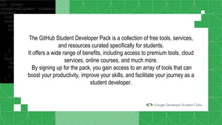 github student developer pack with student benifits | PDF