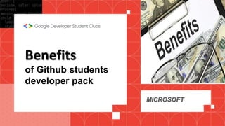 github student developer pack with student benifits | PDF