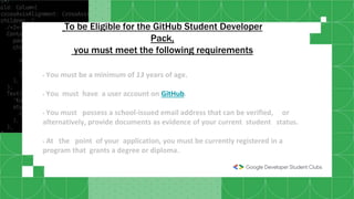 github student developer pack with student benifits | PDF