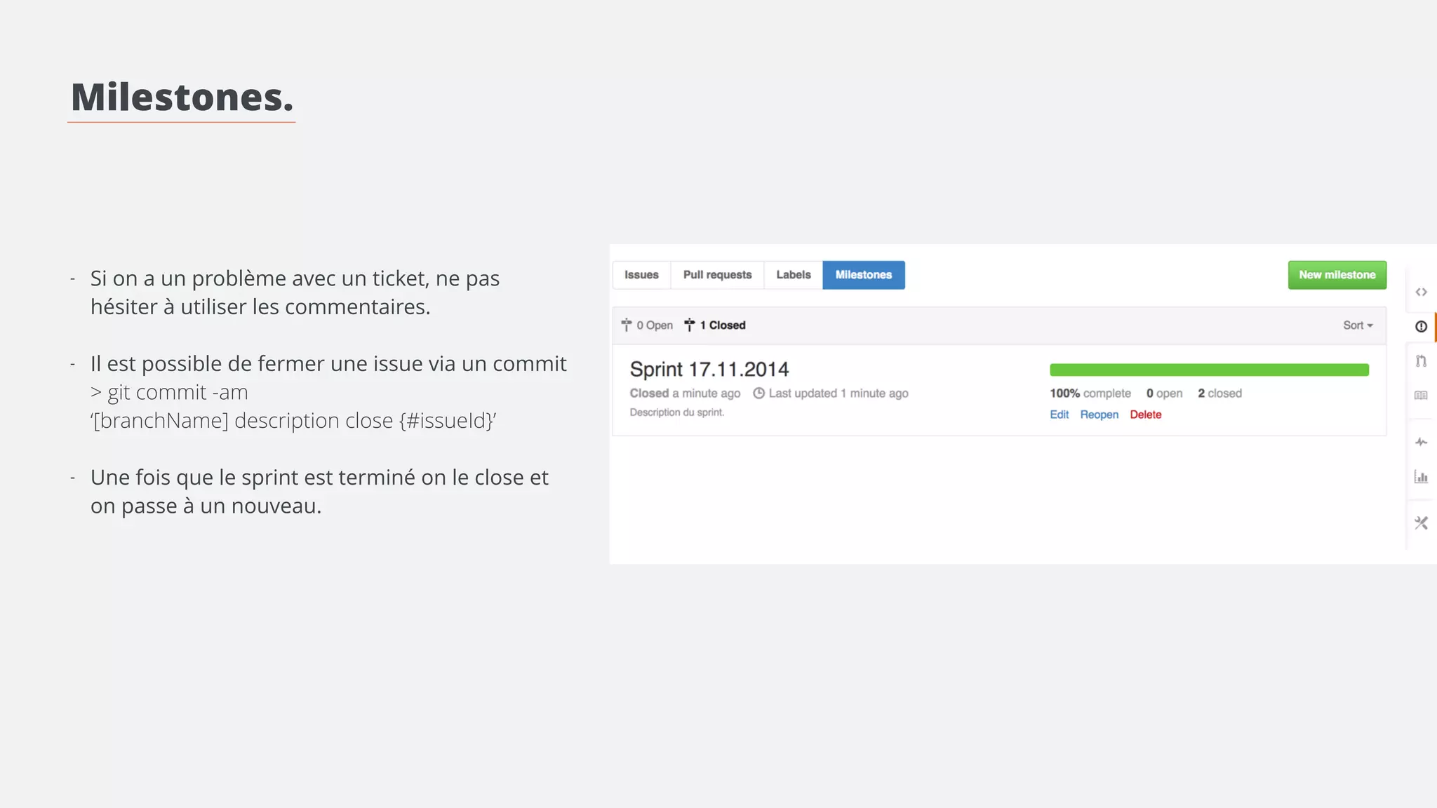 Gestion des 
branchs 
 