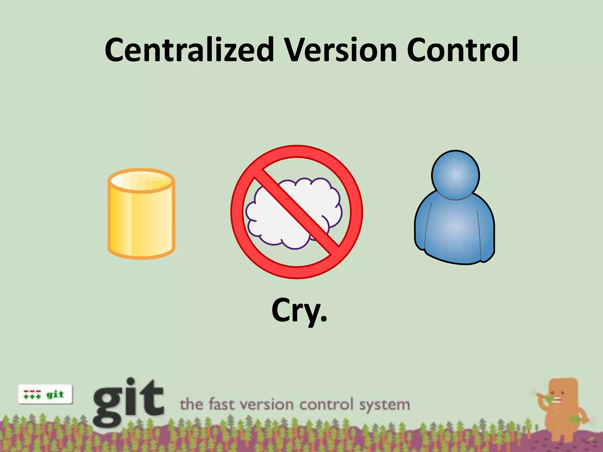 Centralized Version Control




          Cry.
 