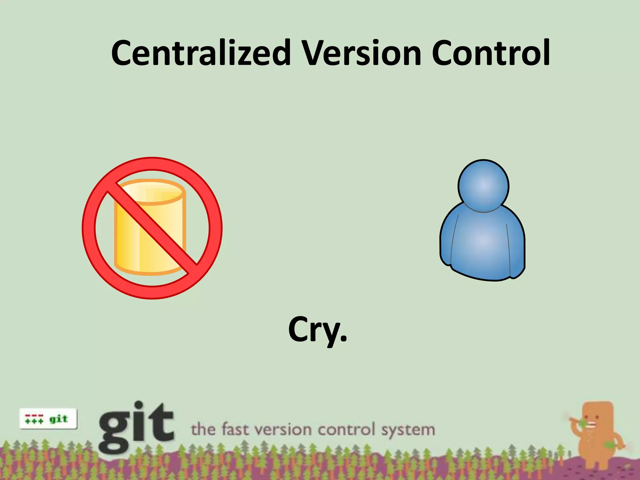 Centralized Version Control




          Cry.
 
