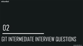 GIT INTERMEDIATE INTERVIEW QUESTIONS
www.edureka.co
 