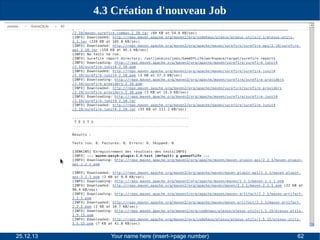 4.3 Création d'nouveau Job

25.12.13

Your name here (insert->page number)

62

 