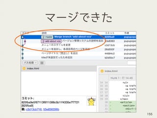 マージできた
155
 