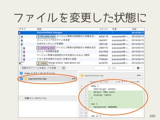 ファイルを変更した状態に
220
 