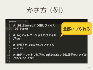 かき方（例）
55
全部ハブられる
 