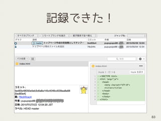 記録できた！
83
 