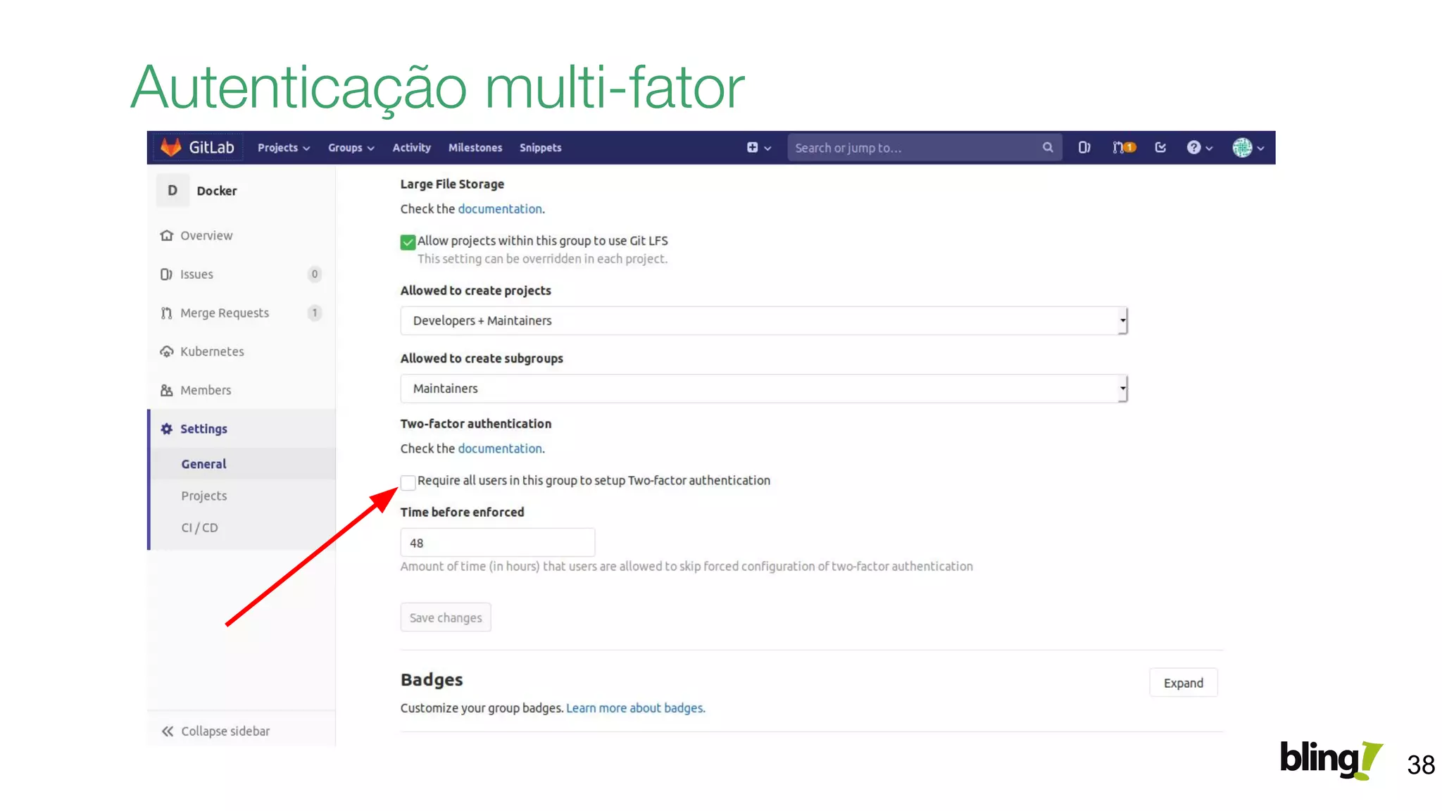 Autenticação multi-fator
38
 