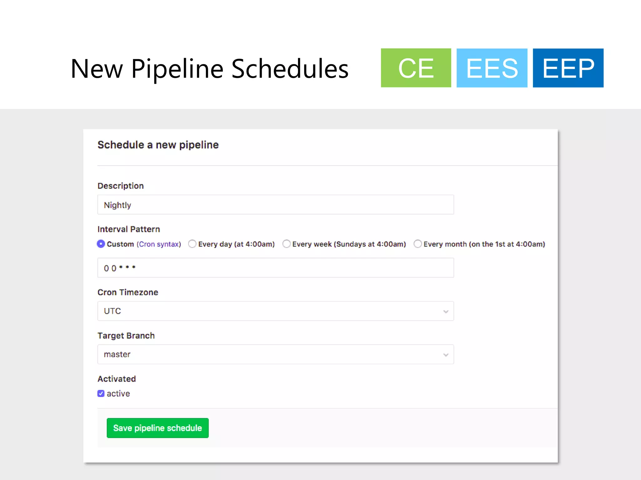 New Pipeline Schedules EES EEPCE
 