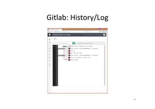 Gitlab: History/Log
99
 