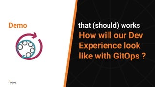 Demo that (should) works
How will our Dev
Experience look
like with GitOps ?
 