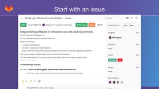 Start with an issue
 